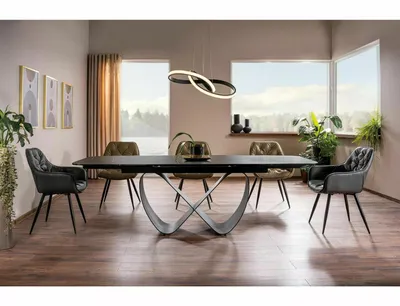 Zdjęcie produktu dla Stół jadalny INFINITY AZARIO BLACK – rozkładany 90x160–240 cm