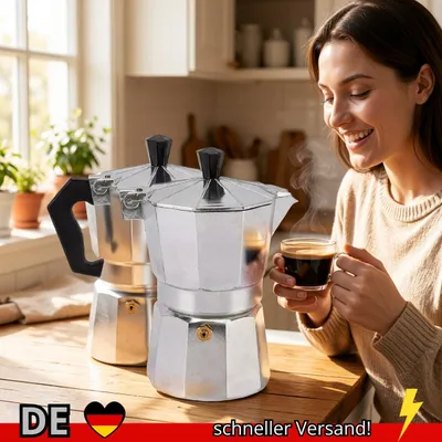 Produktbild von Moka Kanne Aluminium Italienisch Espressokocher