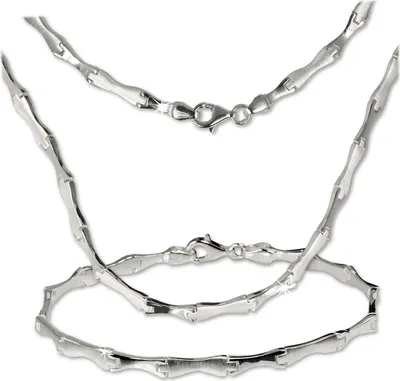 Produktbild von SilberDream Schmuck Set Collier Armband für Damen Style matt Silber D2SDS405