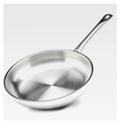 Produktbild von Bratpfanne 28 cm aus 18/10 Edelstahl mit energiesparendem Kapselboden, kratzfest und spülmaschinengeeignet, für Induktion und backofenfest