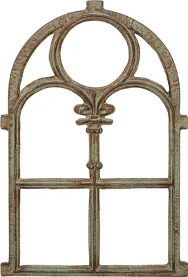 Produktbild von Fenster Eisenfenster Stallfenster Scheunenfenster Eisen Antik-Stil 74cm grün