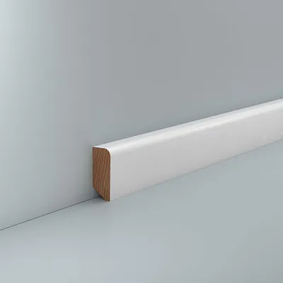 Produktbild von Sockelleiste weiß 16 x 40 Holz Buche Lackiert Fußleiste RAL 9010