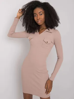 Produktbild von Rue Paris Minikleid für Frauen Ethanr dunkelbeige S
