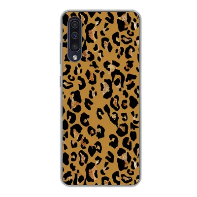 Produktbild von MuchoWow® Handyhülle Schutzhülle Hülle für Samsung Galaxy A50 Pantherdruck - Gelb - Gold Silikon Softcase Handy Hülle - Mobiltelefonhülle