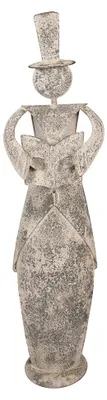 Obrázok produktu pre Clayre & Eef Dekoračná figúrka Anjel 27 x 20 x 107 cm, sivá, kovová