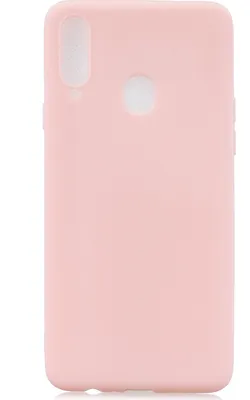 Produktbild von Für Samsung A10S A20S Shockproof TPU Rückenabdeckung Weiche Candy Farbe Frosted Surface Handy Fall Hellrosa