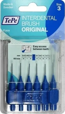 Obrázok produktu pre TePe ID Brush Blue 0,6 mm, 5 ks. Medzizubné kefky