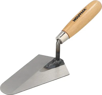 Zdjęcie produktu dla Kielnia murarska z drewnianym uchwytem 348 140 mm.