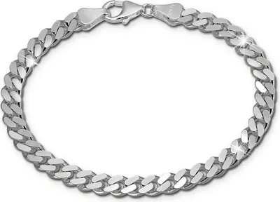 Image de SilberDream 19cm bracelet armure poli argent femmes hommes bijoux D2SDA2419J