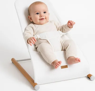 Produktbild von CHILDHOME Babywippe Evolux Naturfarben und Weiß