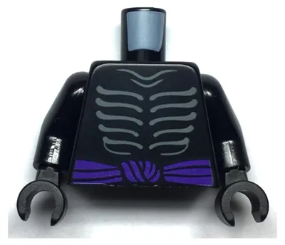 Immagine prodotto di LEGO, torso nero, personaggio Ninjago, scheletro con costole grigie e scure (973pb3415c01) – nuovo