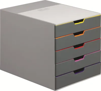 Obrázok produktu pre DURABLE Schubladenbox VARICOLOR 5 Fächer Etiketten mehrfbg