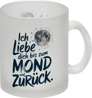 Produktbild von Ich liebe dich bis zum Mond und zurück Glas Tasse