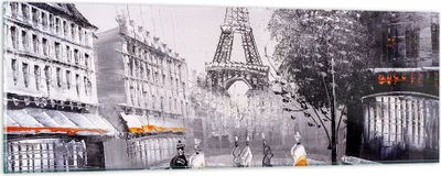 Produktbild von Bilder auf glas - Architektur Paris Eiffle Frankreich - 90x30cm - Glasbilder - Wandbilder - Kunstdruck - Wanddekoration aus Glas - Glas Bilder - Wandbild auf Glas - GAB90x30-2961