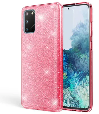 Zdjęcie produktu dla NALIA Glitter Case do Samsung Galaxy S20, diamentowe etui ochronne na telefon komórkowy, różowe