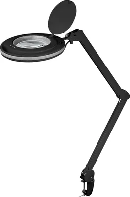 Produktbild von LED lupa se studeným světlem, stolní svorkou a dotykovým senzorem pro ovládání jasu, 9 W, černá
