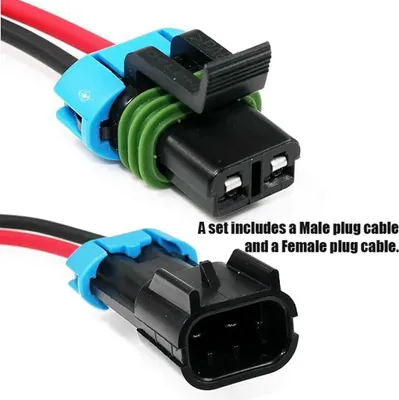 Zdjęcie produktu dla 2-pinowe automatyczne wodoodporne złącze Kabel Uszczelnione złącze przewodu elektrycznego Zestaw męskich żeńskich wtyczek Zestaw przewodów elektrycznych o długości 150 mm