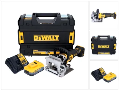 Produktbild von DeWalt DCW 682 H1T Akku Flachdübelfräse 18 V 102 x 20 mm Brushless + 1x Powerstack Akku 5,0 Ah + Ladegerät + TSTAK