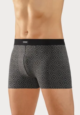 Produktbild von Bruno Banani Boxer Boxershorts für Herren 3 -teilig bedruckt, schwarz, grau-meliert Größe M