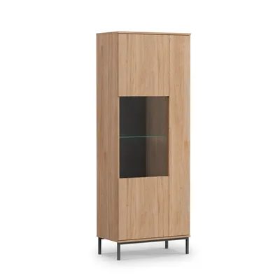 Produktbild von AX LIVING Vitrinenschrank Glas Queba QT07 – 70 cm Breite, Hikora