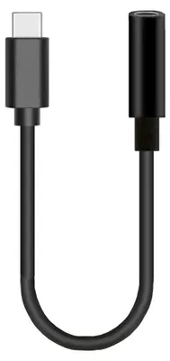 Produktbild von USB-C zu AUX Adapter 3,5 mm Kopfhörer Klinkenadapter für Smartphone Tablet Schwarz