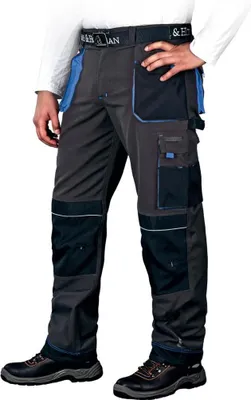 Produktbild von Arbeitshose schwarz/gelb o. blau in versch. Größen 62 blau