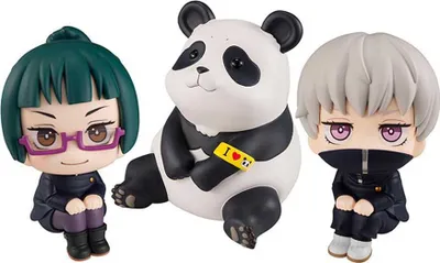 Immagine prodotto di Megahouse Jujutsu Kaisen Look Up PVC Statua Maki & Toge & Panda Limited Ver. 11 cm