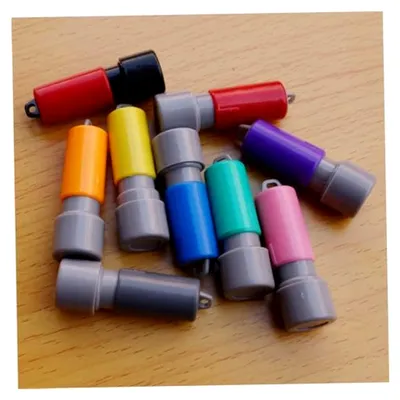 Produktbild von 20 Stück runde Stempelhüllen für DIY-Namensstempel, tragbares Werkzeug zur Herstellung von Kunststoffsiegeln