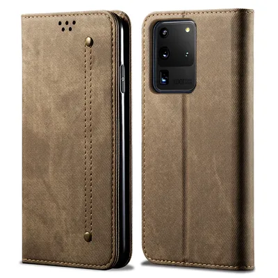 Obrázek produktu pro Galaxy S20 Ultra Pouzdro, Kožené Peněženkové Pouzdro s Magnetickým Uzavíráním a Pouzdro s Funkcí Stojánku pro Samsung Galaxy S20 Ultra Samsung Galaxy S20 Ultra Khaki
