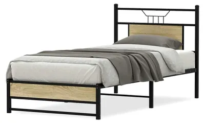 Produktbild von Bettgestell Sonoma Eiche 90x190 cm Einzelbett ohne Matratze