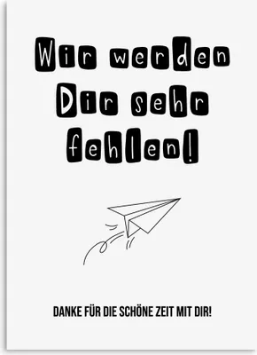 Produktbild von Postkarte KOLLEGEN Wir werden Dir sehr fehlen