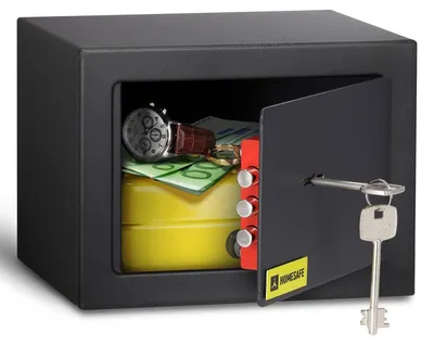 Produktbild von Safe – Schlüsselschloss – 15 x 20 x 17 cm – Kohlefaseroptik, satiniert schwarz