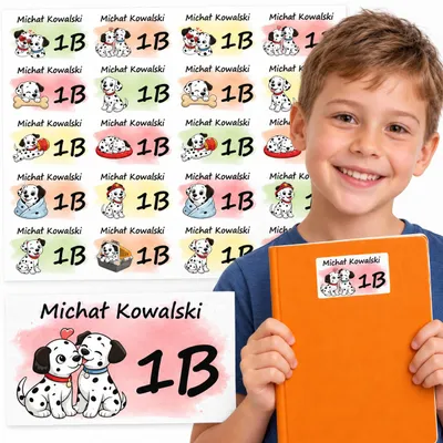 Produktbild von NAMENSSTICKER HEFT 20 St. - Tier Hund Hündchen Hunde Dalmatiner