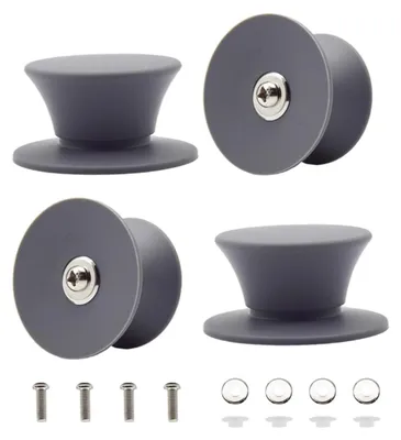 Produktbild von Universal Topfdeckelgriff - Hitzebeständig - Ersatz für Glasdeckel und Küchengeschirr - 4 Stück Silikon