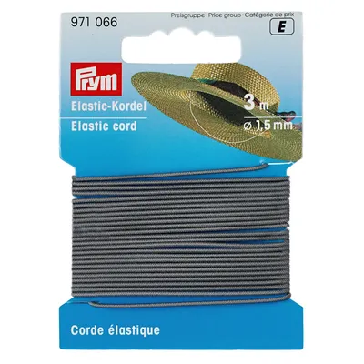Obrázek produktu pro Elastická šňůrka, 1,5 mm, světle šedá, 3 m