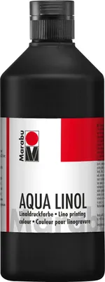 Produktbild von Marabu Aqua-Linoldruckfarbe schwarz 073 500 ml