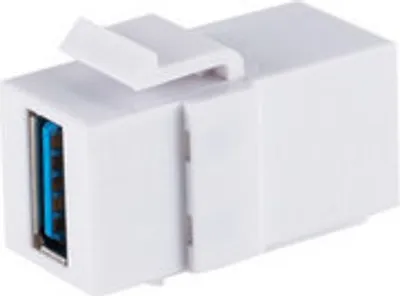 Produktbild von Keystone Verbinder USB-A-Buchse 3.0, 5Gbps, Winkel