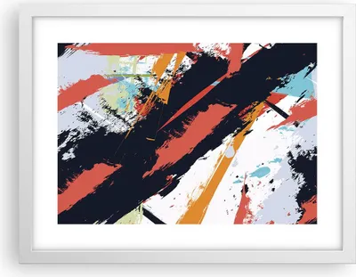 Produktbild von Gerahmtes Poster - Weißer Rahmen - Abstraktion Graffiti Modern - 40x30 cm - Wand Bild - Wanddeko - Wandbilder - Wandposter - Bilderrahmen - Bilder - Kunstdruck - Wandbild - P2WAA40x30-4257