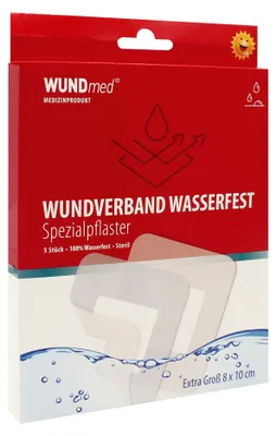 Produktbild von WUNDmed Pflaster Wasserfest weiß 5 Stück