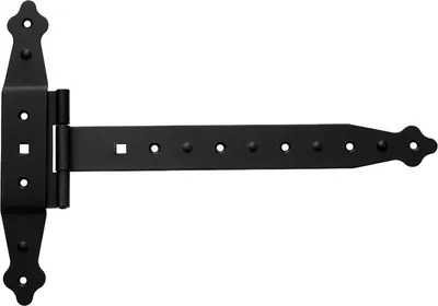 Produktbild von Kreuzgehänge T-Scharniere T-Bänder 287 mm Platte 235 mm Halbschwere Schwarz