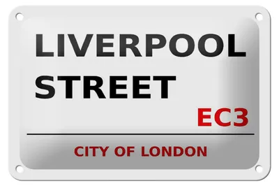 Produktbild von Blechschild London 18x12cm City Liverpool Street EC3