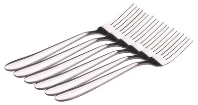 Produktbild von Kuchengabel 6er Set Dessertgabel Edelstahl Besteck kleine Gabel Set Küchengabel