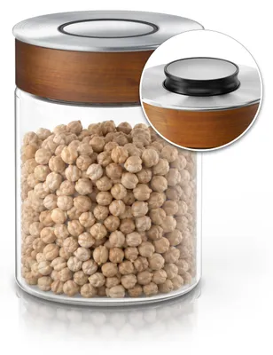 Image de Bocal de conservation Arendo de 750 ml en verre borosilicaté, avec couvercle hermétique à clapet en verre, couvercle en acier inoxydable avec joint en silicone, grande ouverture, 1 pièce, transparent