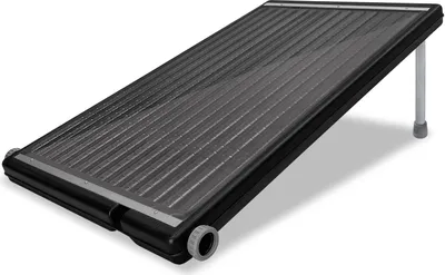 Produktbild von TRMLBE Sonnenkollektor Poolheizung Warmwasser 111x66x6 cm Pool Solarheizung mit Stützstange Heizungen Solaranlage Anschluss Ø 5 cm Warmwassersystem für Outdoor Schwimmbad