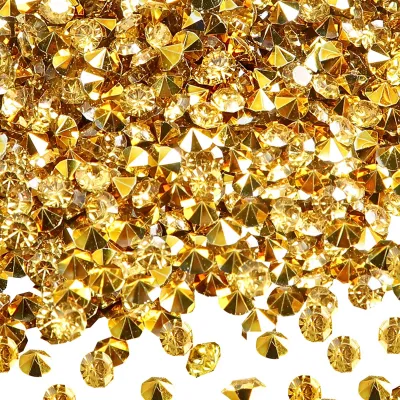 Acryl-Diamanten 12000 Stk. 3 mm gold für Tischdeko Hochzeit
