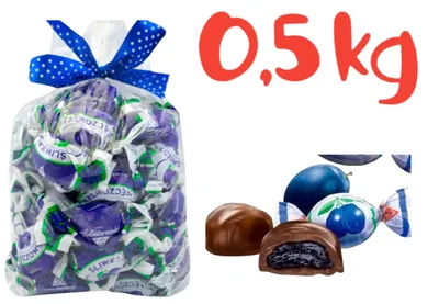 Produktbild von 500g Pflaume in Schokolade  Marke Sliwka Naleczowska Solidarnosc