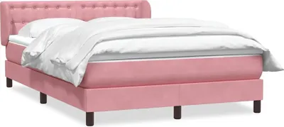Produktbild von vidaXL Boxspringbett mit Matratze Rosa 160x220 cm Samt