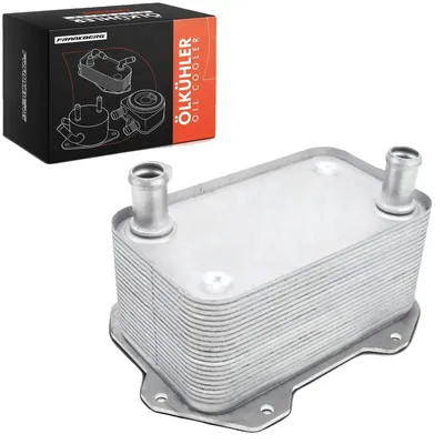 Productafbeelding van Aluminiumen oliekoeler, geschikt voor motoren met een inhoud van 4,2 liter, compatibel met voertuigen met waterkoeling, OEM-nummers: 420117013E, 420117022A