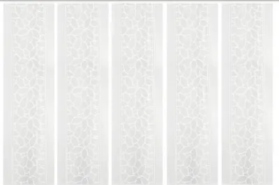 Produktbild von Home Wohnideen Schiebevorhang 5 teiliges Set 245 x 57 cm Muster weiß