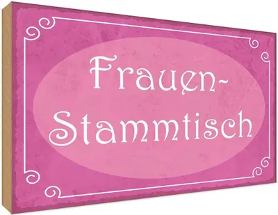 Produktbild von vianmo Holzschild 30x40 cm Frauen Stammtisch Männer